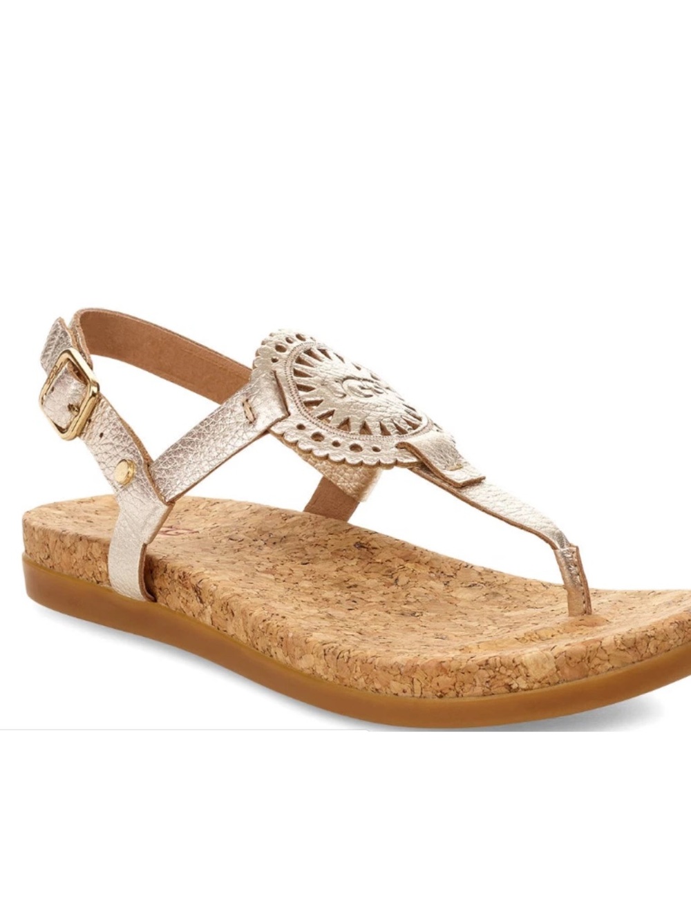UGG Ayden II Women's Gold Leather Sandal Size 7.5